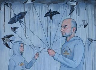 “Νοσταλγοί” : η πρώτη ατομική έκθεση ζωγραφικής του Βασίλη Σελιμά