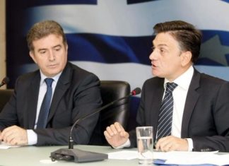 Ο Καχριμάνης, ο Παπαδήμος, ο Μπαρόζο, ο Ρέσλερ και στη μέση ο Θάνος και ο Χρυσοχοΐδης