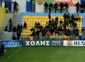 Μικροένταση μεταξύ οπαδών του Άρη και του Παναιτωλικού