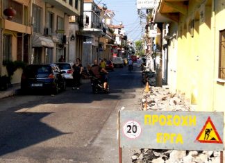 Ξεκίνησε η ανάπλαση της οδού “Κ. Λάσκαρη” στο Αιτωλικό