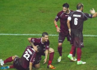 Φωτο από την νίκη της Λάρισας στο Αγρίνιο