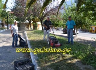 Δεν πήγε ο δήμος να καθαρίσει την πλατεία στο Γαλατά και την καθάρισαν μόνοι τους