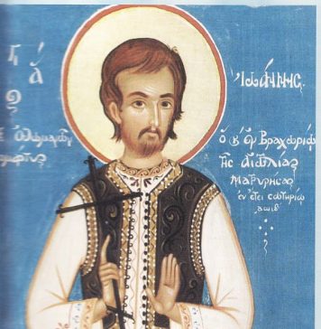 Ο Άγιος Ιωάννης ο Νεομάρτυρας, ο Βραχωρίτης.