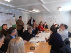 στο εργοτάξιο της Αμβρακίας Οδού στη Βόνιτσα