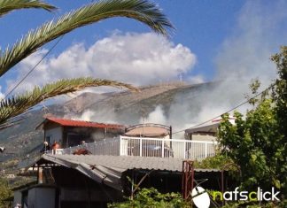 Πυρκαγιά σε σπίτι στη Ναύπακτο