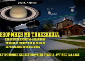 Εξόρμηση με τηλεσκόπια της Aστρονομικής και Aστροφυσικής Eταιρείας Δυτικής Ελλάδος