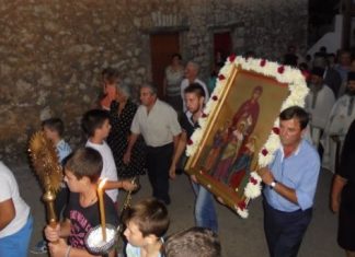Η λιτανεία της εικόνας της Αγίας Σοφίας στην Ρίγανη