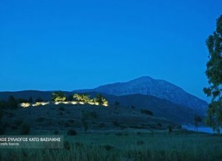 Κάτω Βασιλική: Μετά την Βαράσοβα φωταγωγήθηκε και ο λόφος Αγίας Τριάδας