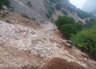 Μεγάλη κατολίσθηση στο δρόμο Eμπεσός – Περδικάκι