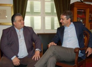 Συνάντηση Μητσοτάκη με τον Δήμαρχο Μεσολογγίου