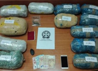 Συνελήφθη 30χρονος Αλβανός στο Αγγελόκαστρο με 14 κιλά χασίς