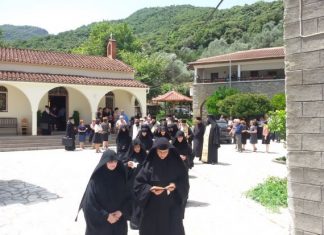 Εξόδιος Ακολουθία Καθηγουμένης Χριστοδούλης Μοναχής στην Ιερά Μονή Κατερινούς