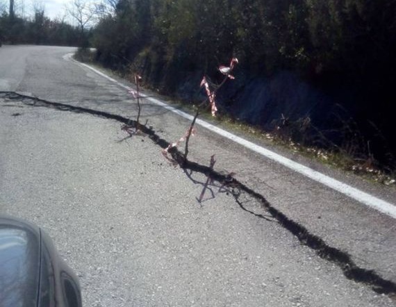 δρόμος καθίζηση