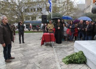 Κατάθεση στεφάνου από τον αντιπρόεδρο του ΓΦΣ Παναιτωλικός