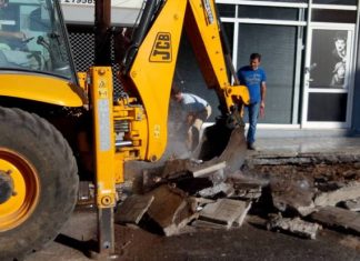 Απομάκρυνση δένδρων στην οδό Κέντρου