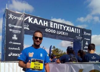 Ο Μάριος Μαρκόπουλος στα 5.000μ. του Ημιμαραθωνίου Κρήτης