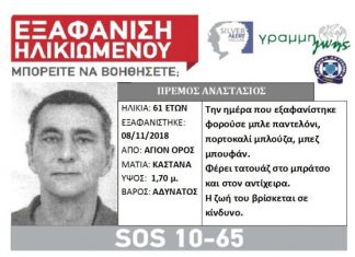 Μαρτυρία μοναχού για τον Αγρινιώτη που εξεφανίστηκε στο Άγιο Όρος