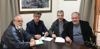 Υπογράφτηκε η σύμβαση για την αντιμετώπιση κατολίσθησης στα Όχθια Παλαίρου