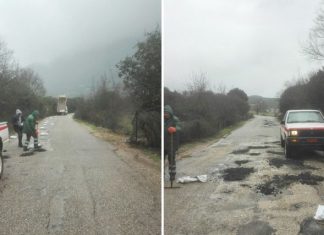 Μόνο αυτό το χειμώνα επουλώνει λακκούβες η Περιφέρεια