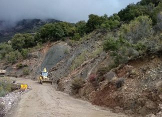 Μηχανήματα της Π.Ε. Αιτωλοακαρνανίας επιχειρούν σε όλο το επαρχιακό οδικό δίκτυο
