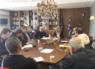 Συνεδρίασε το Συντονιστικό Πολιτικής Προστασίας της Π.Ε. Αιτωλοακαρνανίας