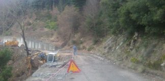 Εργασίες στο δρόμο από το Χάνι του Λιόλιου προς τον Άγιο Δημήτριο στην Ορεινή Ναυπακτία