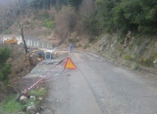 Εργασίες στο δρόμο από το Χάνι του Λιόλιου προς τον Άγιο Δημήτριο στην Ορεινή Ναυπακτία