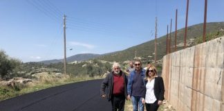 Επίσκεψη της Χρ. Σταρακά σε έργα αποκατάστασης του οδικού δικτύου
