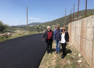Επίσκεψη της Χρ. Σταρακά σε έργα αποκατάστασης του οδικού δικτύου