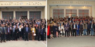 Photoshooting στο Πρωτοδικείο για τους συνδυασμούς Λύρου και Καραπάνου