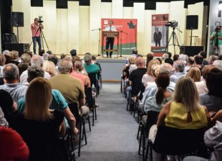 Παλμός και δυναμική στην πολιτική ομιλία του Δημήτρη Κωνσταντόπουλου στο Αγρίνιο