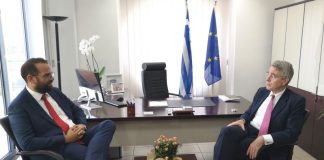 Συνάντηση Νεκτάριου Φαρμάκη με τον Αμερικανό Πρέσβη Τζέφρι Πάιατ