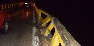Υποχώρησε τμήμα του προστατευτικού στηθαίου στη γέφυρα της Αβόρανης