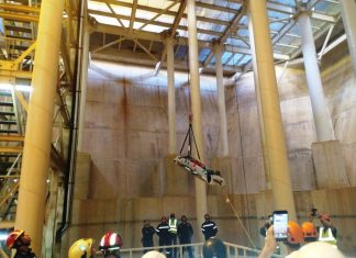 Εντυπωσιακή επίδειξη διάσωσης τραυματία σε πυλώνα της Γέφυρας Ρίου – Αντιρρίου