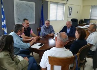 Συνάντηση του Κώστα Λύρου με εκπροσώπους του Νοσοκομείου Μεσολογγίου