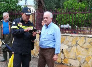 Επικοινωνία Λύρου με τον ΥΠΕΣ Τ. Θεοδωρικάκο για τις καταστροφές στο Μεσολόγγι
