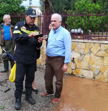 Επικοινωνία Λύρου με τον ΥΠΕΣ Τ. Θεοδωρικάκο για τις καταστροφές στο Μεσολόγγι