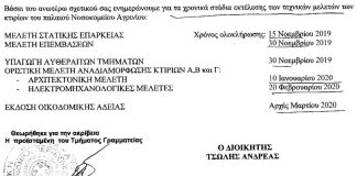 Το έγγραφο που σμπαραλιάζει κάθε κριτική για το παλιό Νοσοκομείο