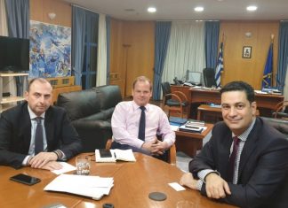 Συνάντηση Παπαναστασίου με τον Υπουργό Υποδομών Κώστα Καραμανλή