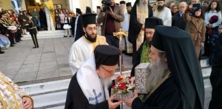 Υποδοχή της Τιμίας Κάρας του Οσίου Δαυίδ του Γέροντος στο Αγρίνιο