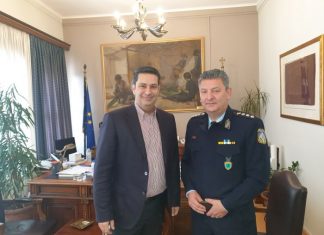 Mε το νέο Αστυνομικό Διευθυντή Ακαρνανίας συναντήθηκε ο Γιώργος Παπαναστασίου