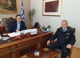 Με τον νέο Αστυνομικό Διευθυντή Κ. Κακούση συναντήθηκε ο Δήμαρχος Αγρινίου
