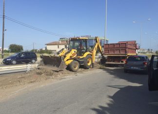 Εργασίες ανάπλασης στην είσοδο του Αγρινίου