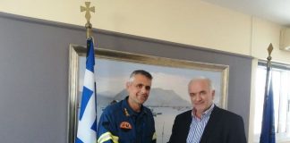 Συνάντηση του Κώστα Λύρου με τον Διοικητή της Π.Υ. Μεσολογγίου