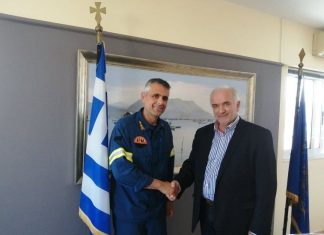 Συνάντηση του Κώστα Λύρου με τον Διοικητή της Π.Υ. Μεσολογγίου