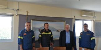 Συνάντηση του Δημάρχου Κώστα Λύρου με τον Περιφερειακό Διοικητή Πυροσβεστικών Υπηρεσιών