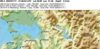 Σεισμική δόνηση μεγέθους 3,3 R στο Ξηρόμερο