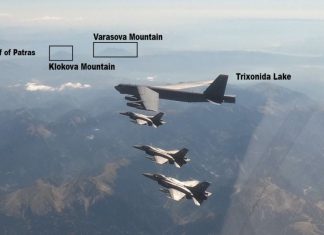 Τα ελληνικά F-16 και αμερικανικό βομβαρδιστικό B 52 πέρασαν και από τον ουρανό της Αιτωλοακαρνανίας