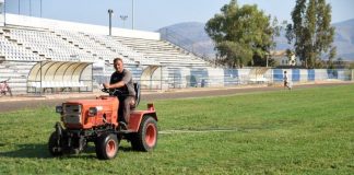Εργασίες συντήρησης στα γήπεδα του Δήμου Μεσολογγίου
