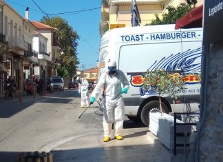 Απολυμάνσεις σε κεντρικά σημεία της Ναυπάκτου